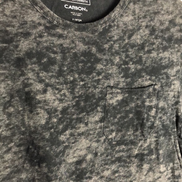 Carbon Men's Gray Tie Die Tee. - Picture 2 of 8
